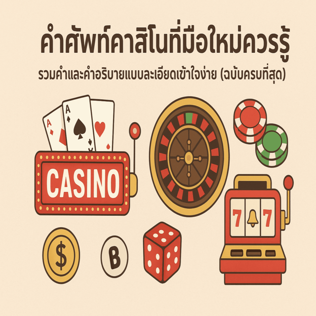 คำศัพท์คาสิโนพื้นฐาน