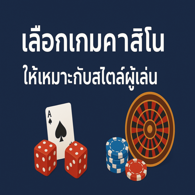 เลือกเกมคาสิโนให้เหมาะกับสไตล์ผู้เล่น